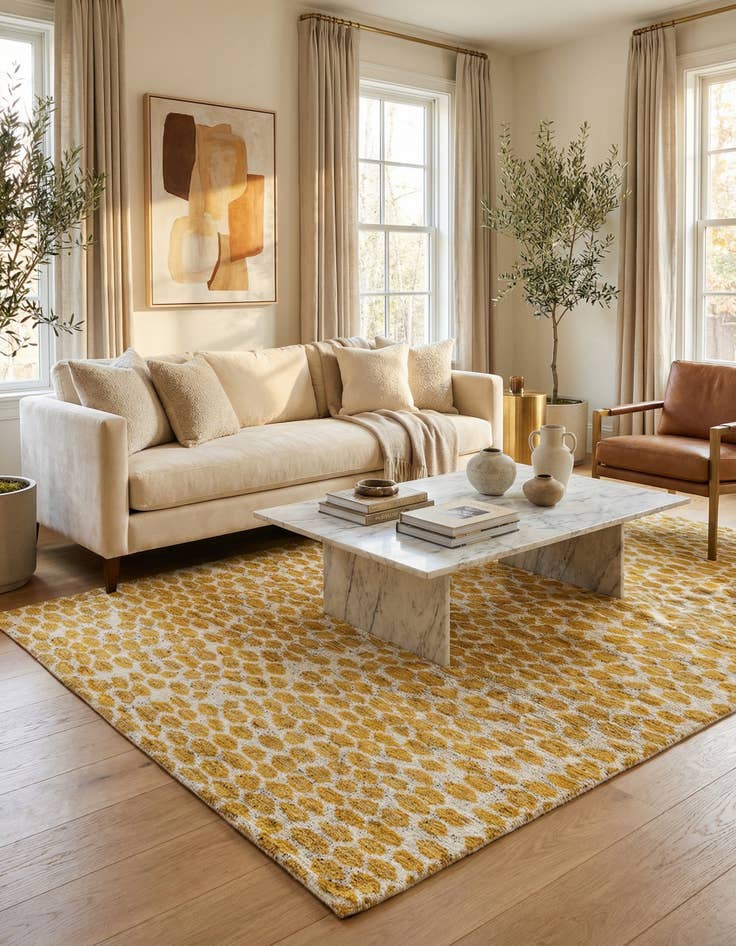 Detail image of 6' x 9'  Hand Knotted Moroccan Wool Rug