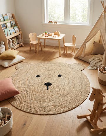7' 10 x 7' 10 Kids Braided Jute Round Rug