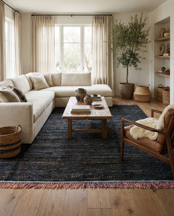 Detail image of 7' 8 x 9' 10 Hand Knotted Moroccan Wool Rug