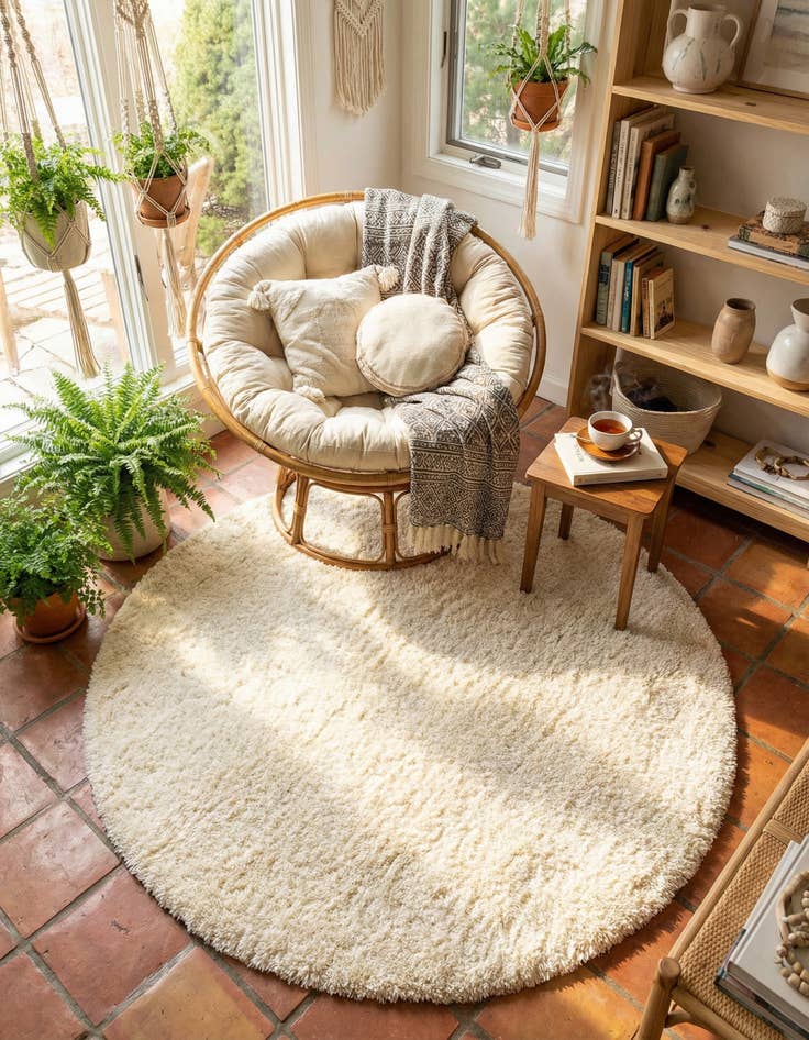 Detail image of  7' 10 x 7' 10 Marilyn Monroe™ Shag Round Rug