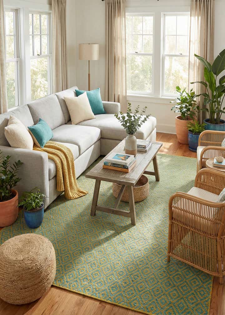 9' x 12' Easy-Clean Jill Zarin Costa Rica Indoor / Outdoor Rug