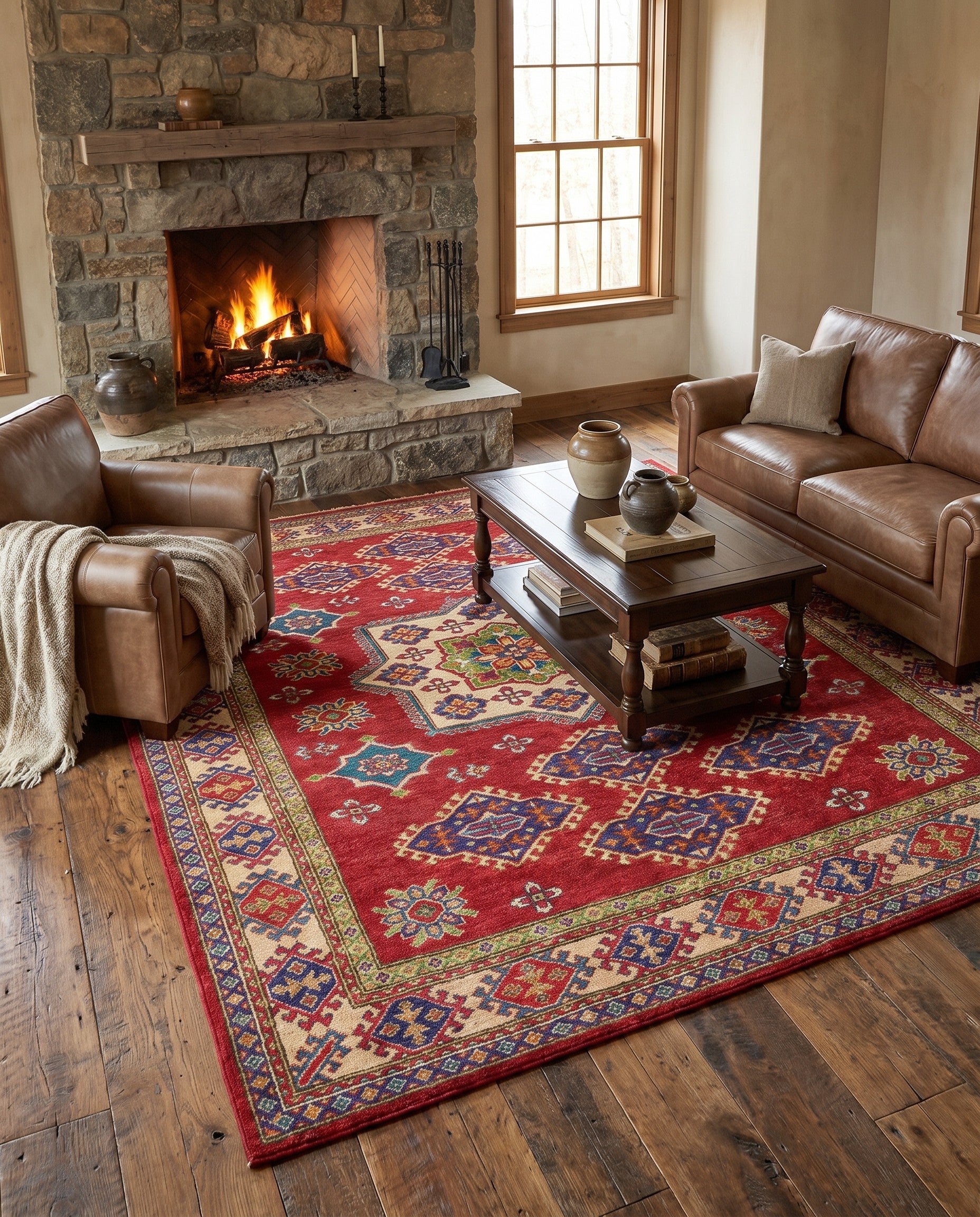 5' 6 x 7' 10 Hand Knotted Kazak Rug