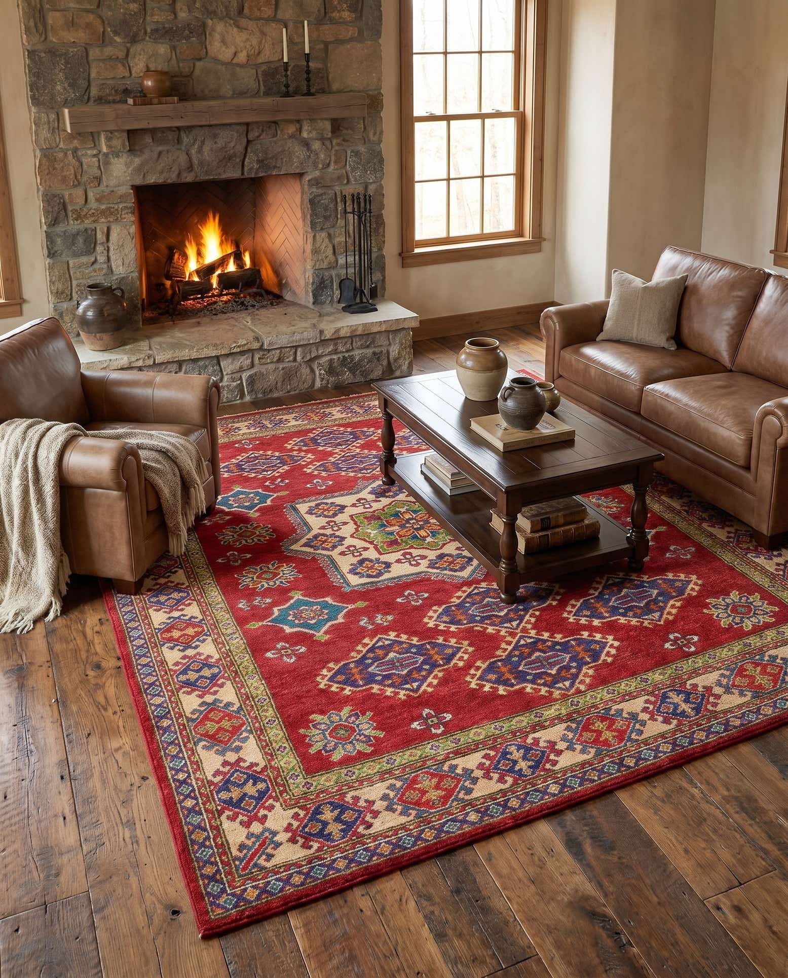 170cm x 240cm Hand Knotted Kazak Rug