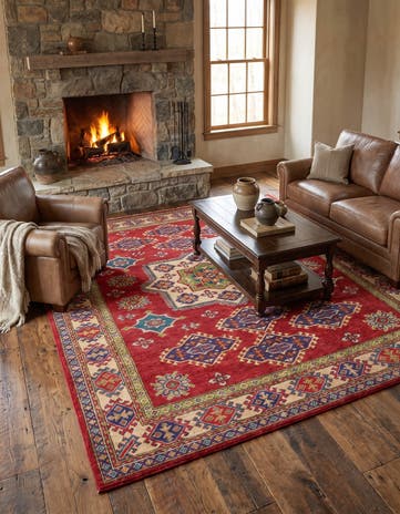 5' 6 x 7' 10 Hand Knotted Kazak Rug