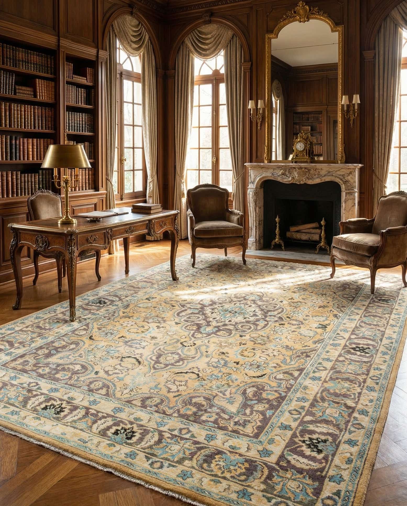 6' 4 x 9' 6 Vintage Royal Rug