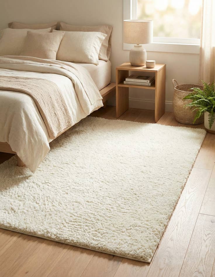 Detail image of  3' 3 x 5' 3 Soft Solid Shag Rug