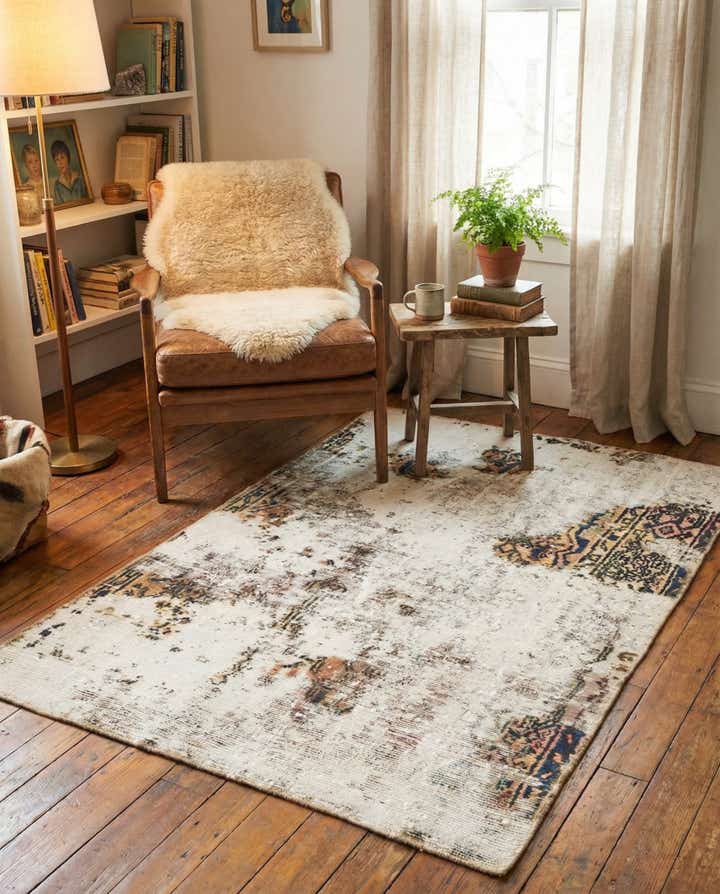 3' x 4' 5 Hand Knotted Ultra Vintage Persian Wool Rug