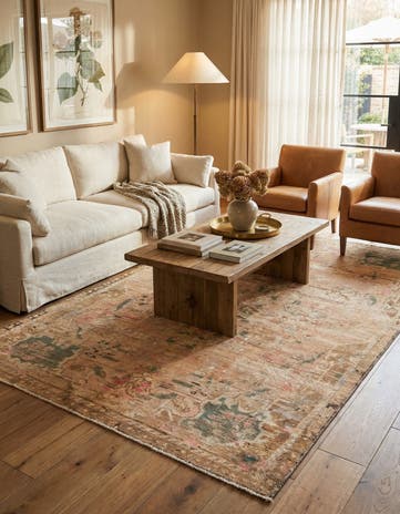 5' 4 x 9' 4 Hand Knotted Ultra Vintage Persian Wool Rug
