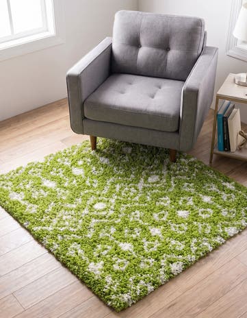 3' x 3' Moroccan Trellis Shag Square Rug