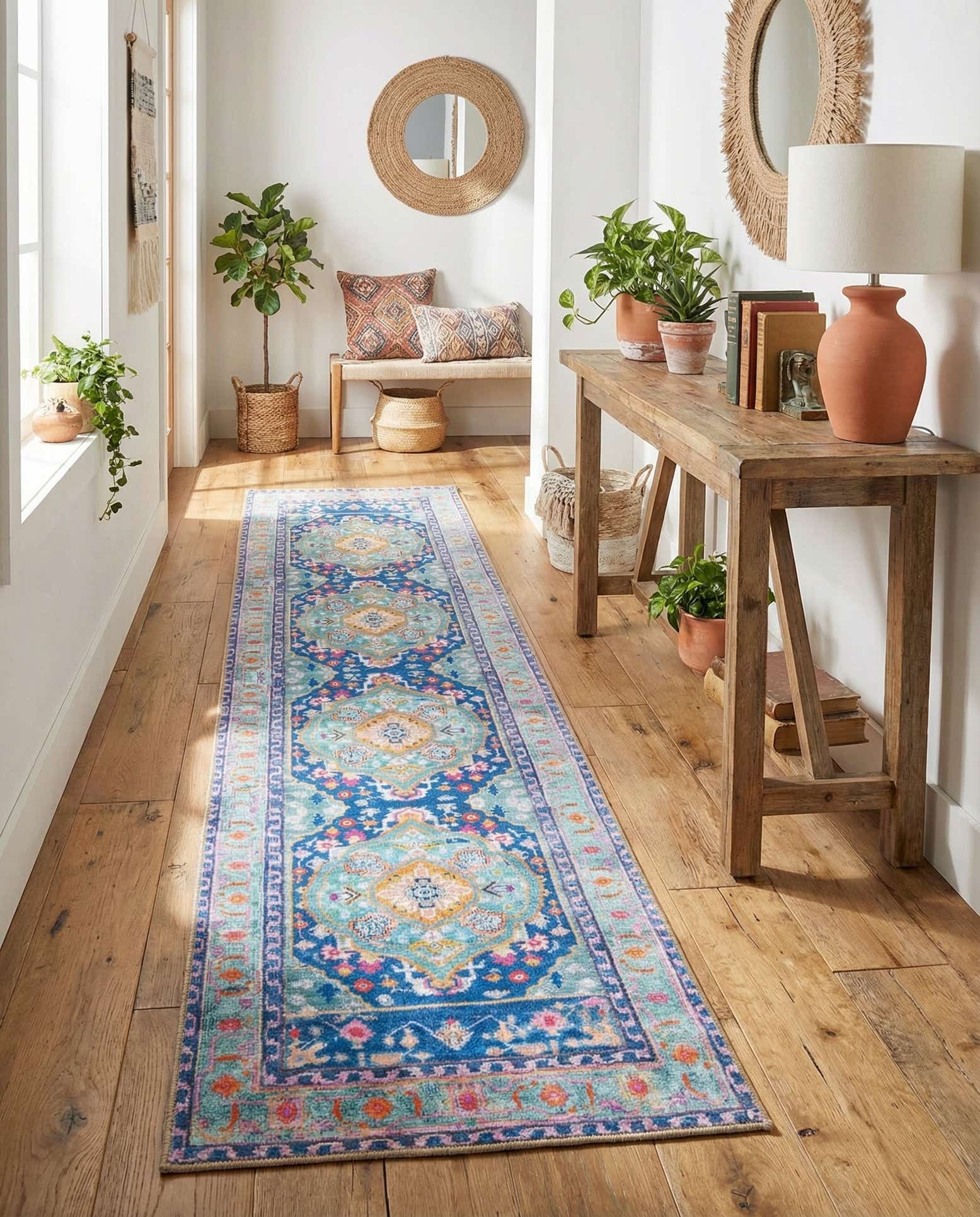 2' 6 x 14' Washable Timeless Runner Rug