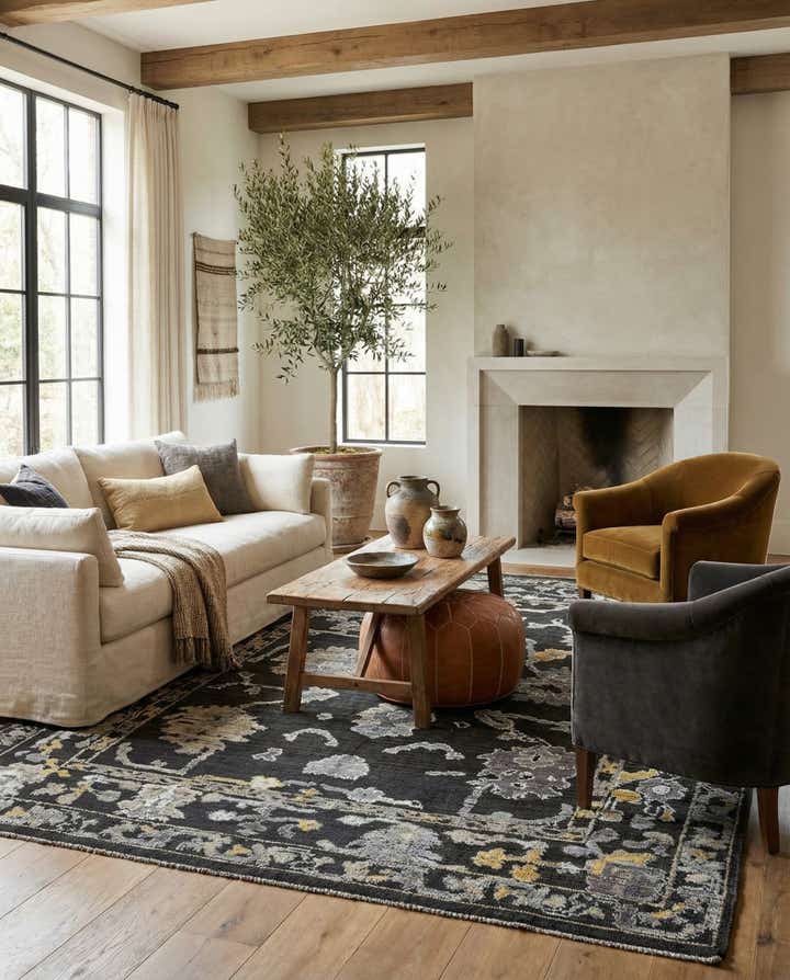 8' x 10' 3 Hand Knotted Moroccan Wool Rug