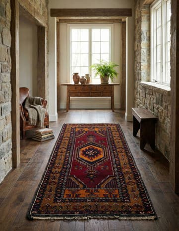 3' 6 x 7' 1 Hand Knotted Anatolian Wool Runner Rug
