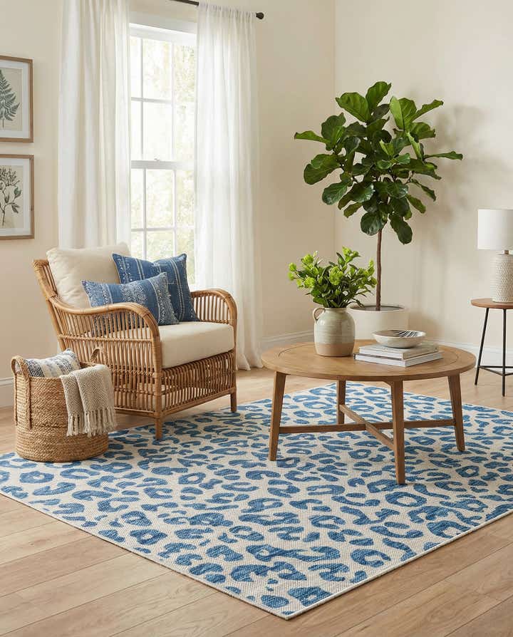 5' 3 x 7' Easy-Clean Safari Indoor / Outdoor Rug
