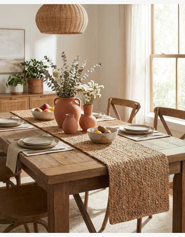 Natural Handmade Braided Jute Table Runner Rug