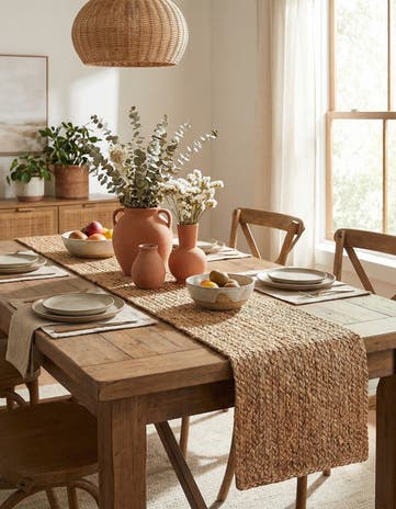Natural Handmade Braided Jute Table Runner Rug
