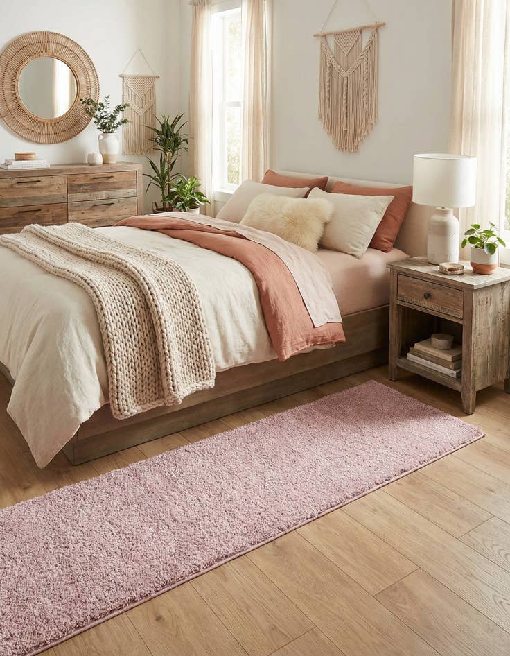 Detail image of  2' 7 x 13' Soft Solid Shag Runner Rug