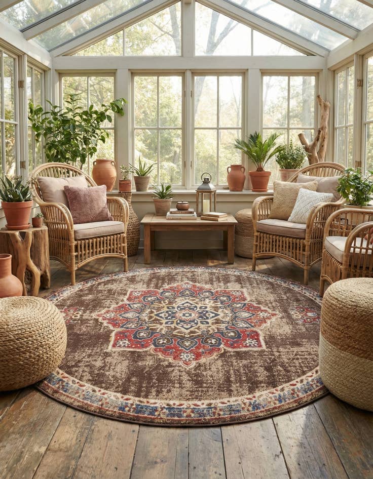 Detail image of 8' x 8' Arcadia Round Rug