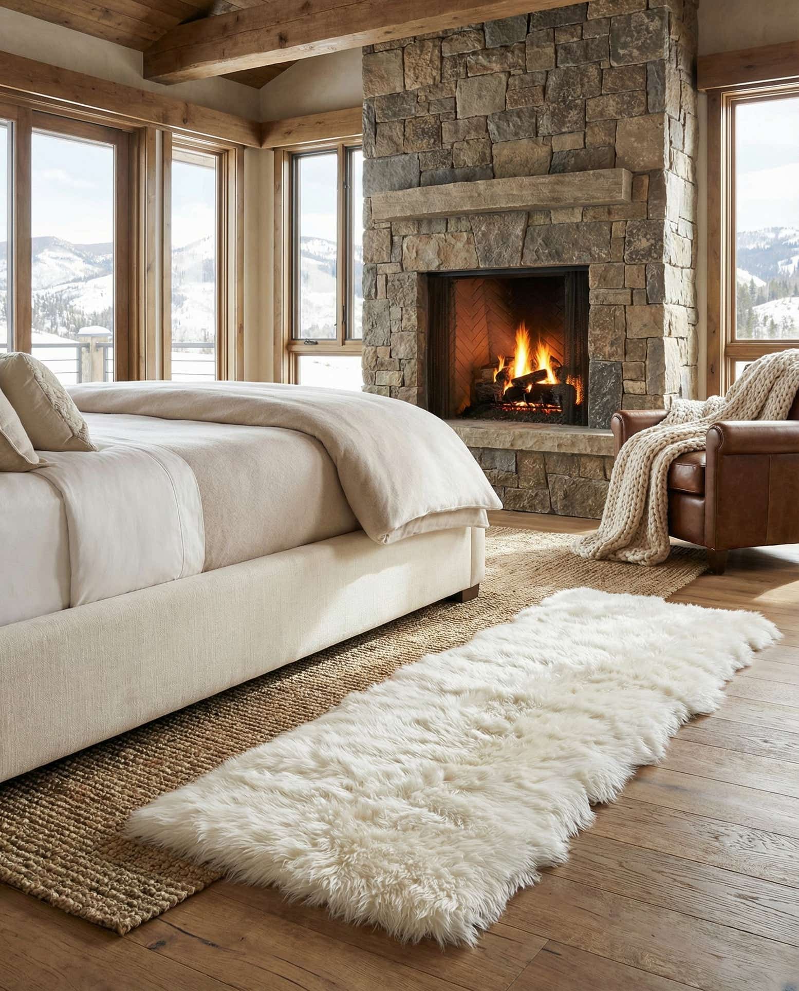 2' x 6' Sheepskin Runner Rug