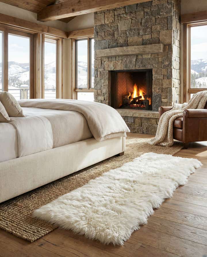 2' x 6' Sheepskin Runner Rug