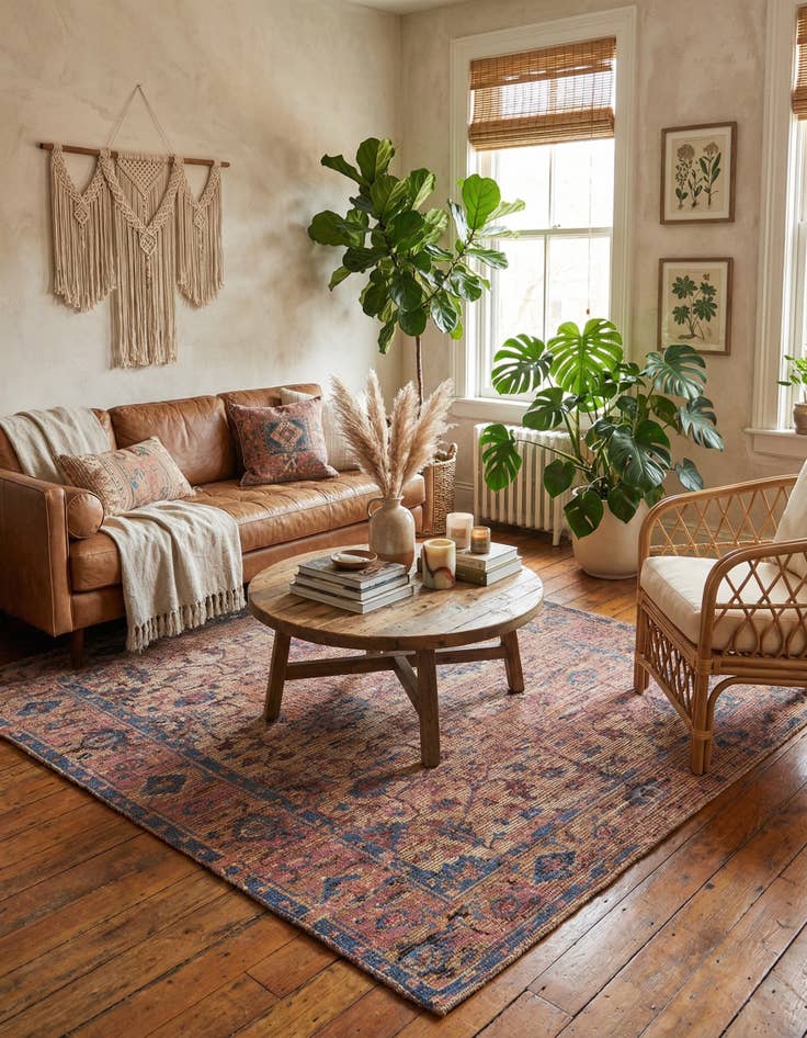 Detail image of 7' 10 x 7' 10  Hand Woven Chenille Jute Square Rug