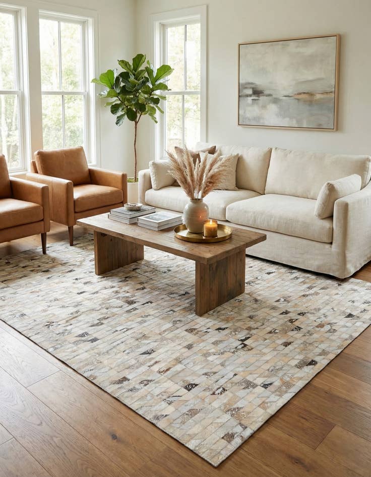 Detail image of 5' 4 x 7' 5 Cowhide Rug