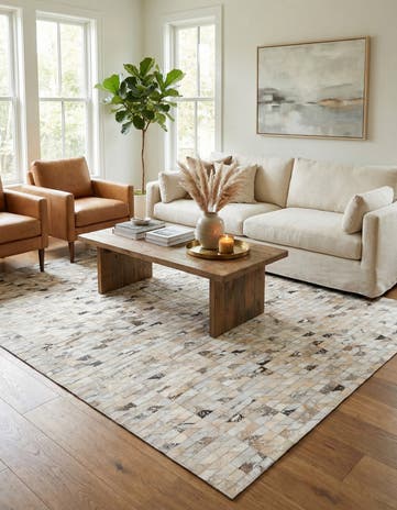 5' 4 x 7' 5 Cowhide Rug