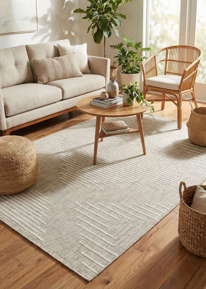 5' 3 x 8' Easy-Clean Modern Indoor / Outdoor Rug