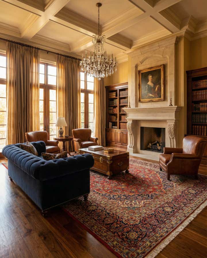 8' 1 x 11' 3 Hand Knotted Kashan Persian Wool Rug