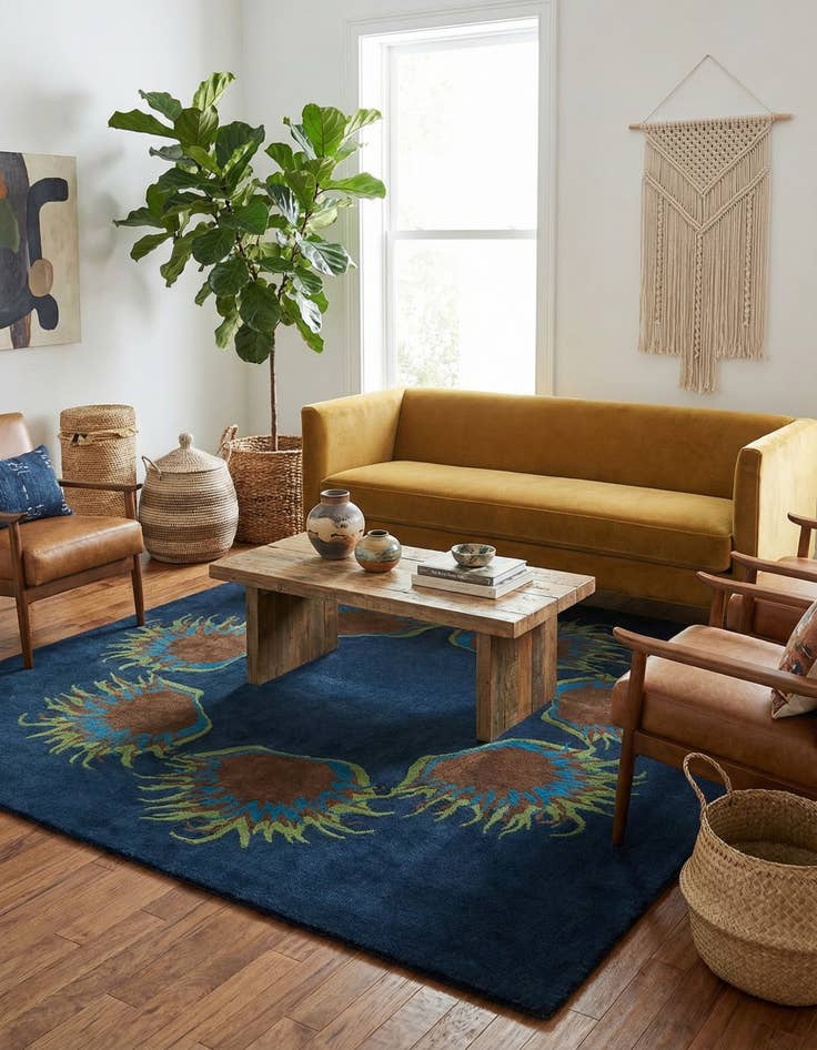 Detail image of 7' 5 x 7' 6 Luna Wool Square Rug