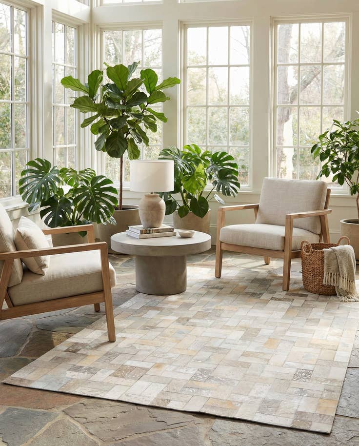 Detail image of 5' 2 x 8' 2 Cowhide Rug