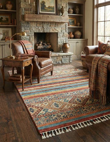 3' 4 x 4' 8 Hand Knotted Ariana Ziegler Rug