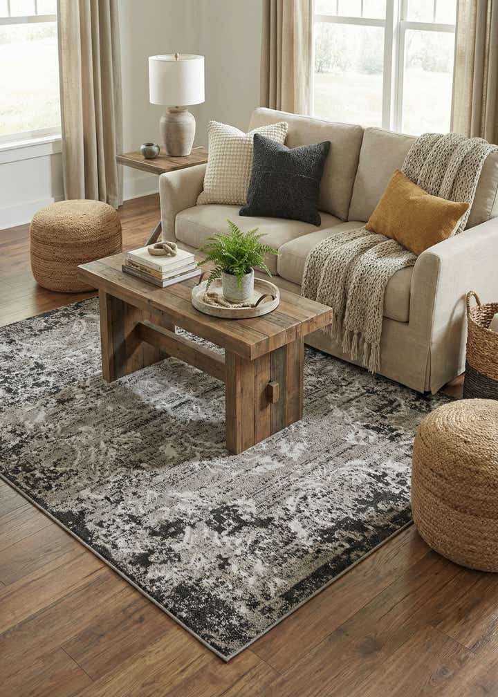 4' x 6' Easy-Clean Botanical Indoor / Outdoor Rug