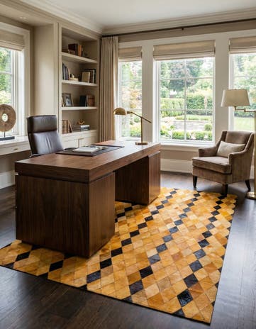 5' 1 x 8' Cowhide Stocks Rug