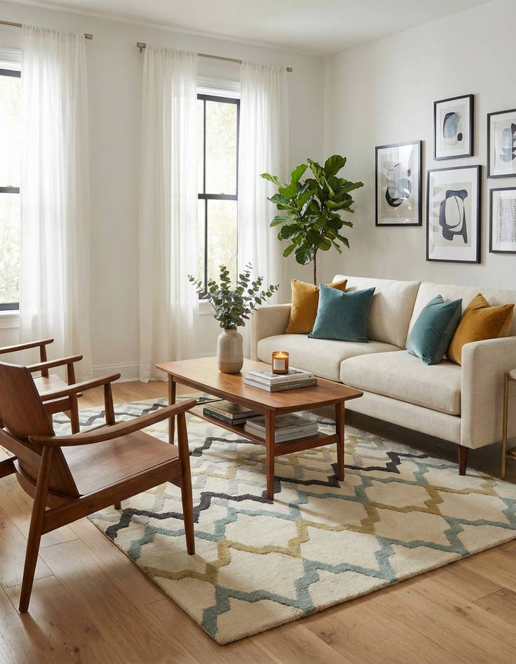 Detail image of 5' x 8' Luna Wool Rug