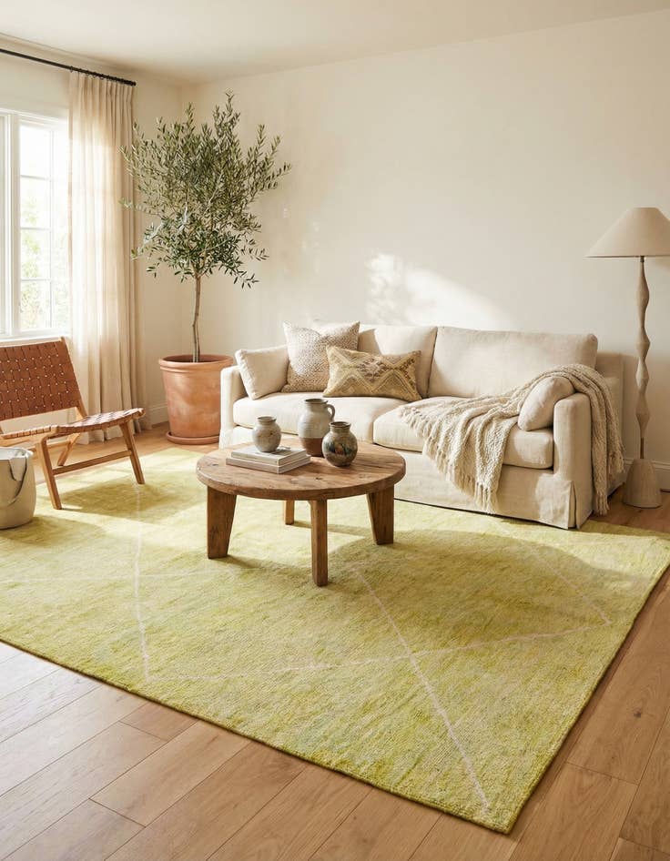 Detail image of 5' 6 x 8' 1  Hand Knotted Moroccan Wool Rug