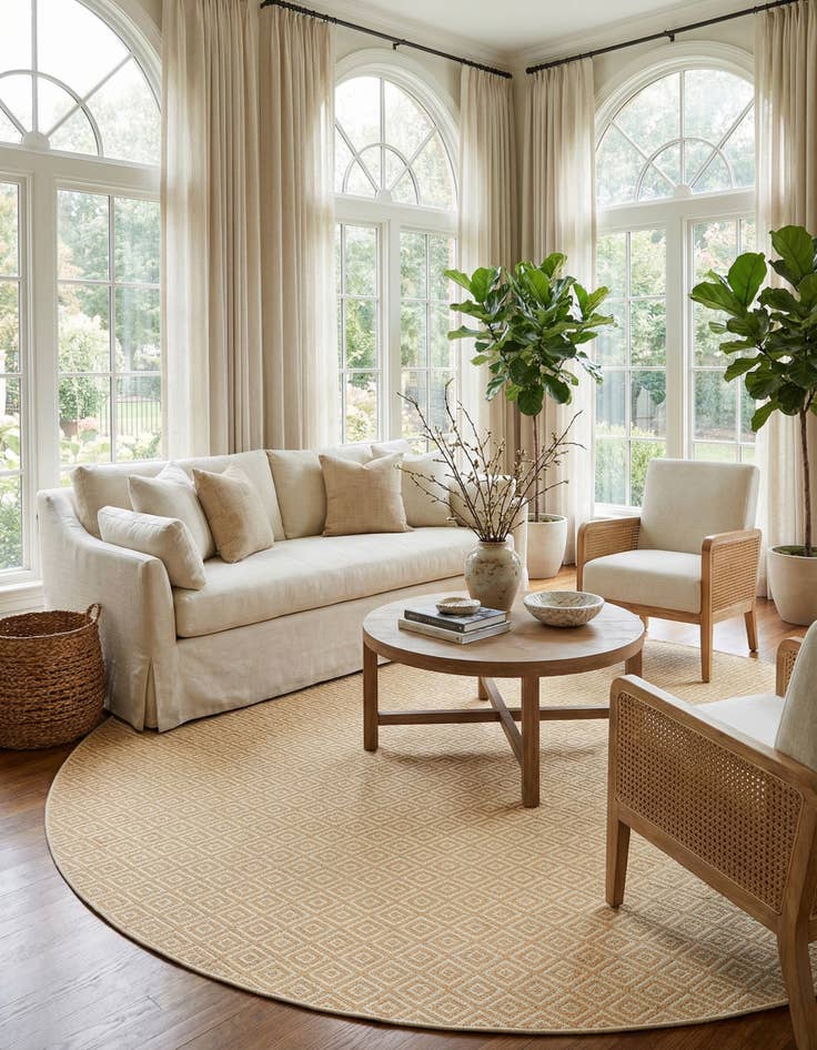 Detail image of 13' x 13'  Washable Jill Zarin Costa Rica Indoor / Outdoor Round Rug