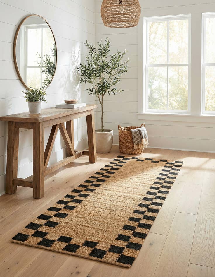 Detail image of  2' 7 x 8'  Hand Woven Laurel Handwoven Jute Runner Rug