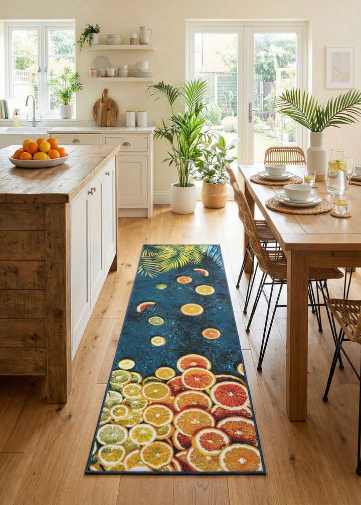 2' 7 x 10' Easy-Clean Coastal Indoor / Outdoor Runner Rug