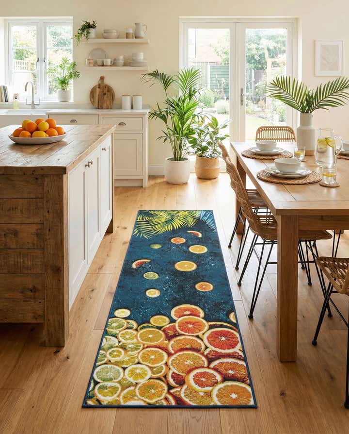 2' 7 x 10' Easy-Clean Coastal Indoor / Outdoor Runner Rug