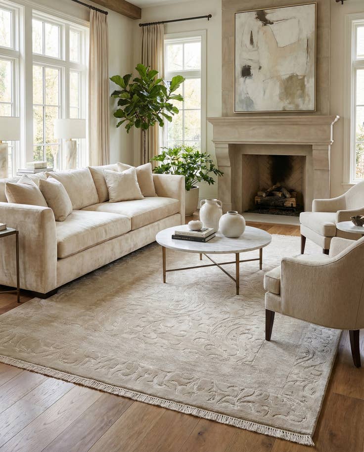Detail image of 6' 11 x 9' 5 Hand Knotted Darya Wool Rug