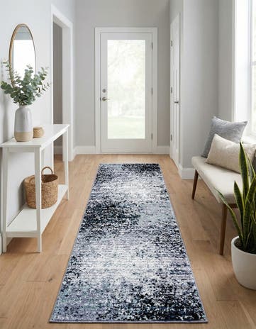 Blue and Gray Tucson Runner Rug