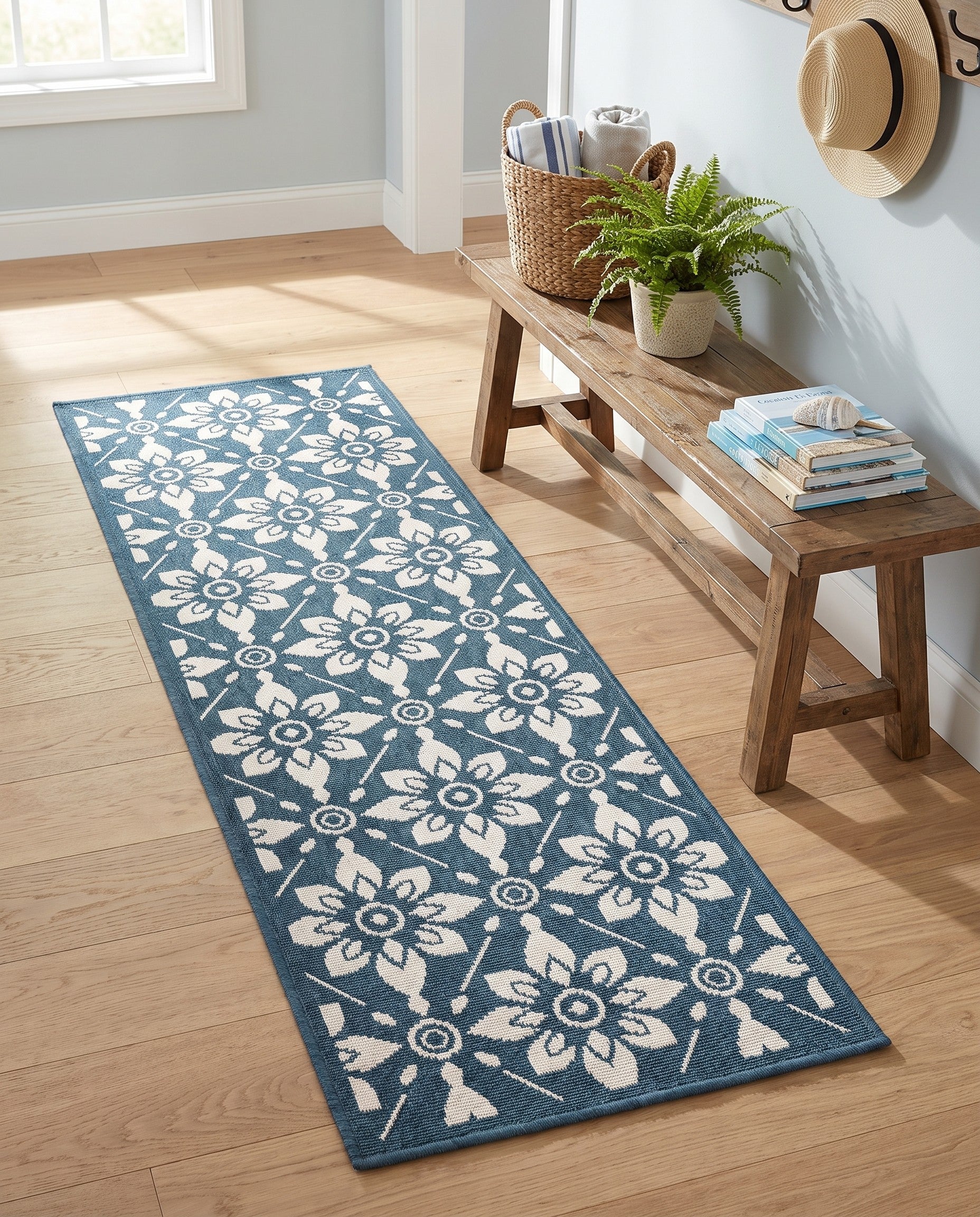 2' x 6' Easy-Clean Trellis Indoor / Outdoor Runner Rug