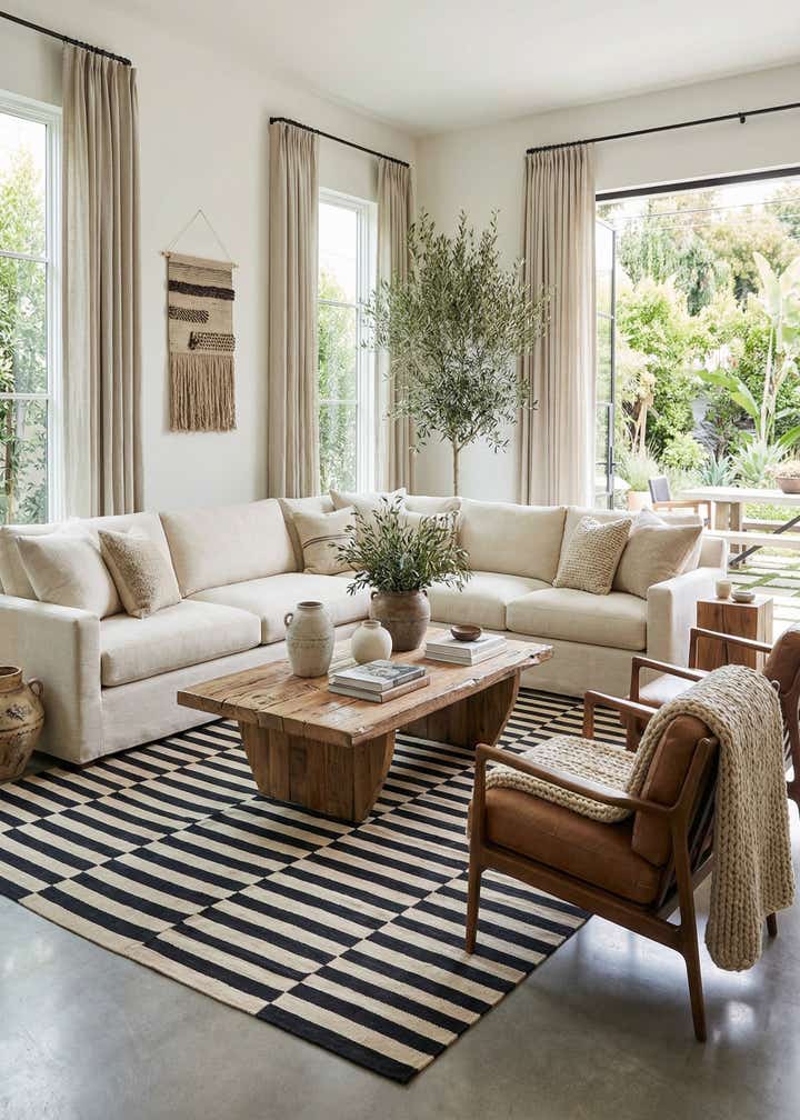 8' 1 x 9' 8 Hand Woven Kilim Modern Wool Rug