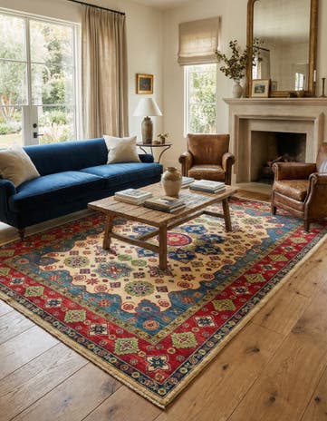 6' 8 x 10' 1 Hand Knotted Kazak Rug