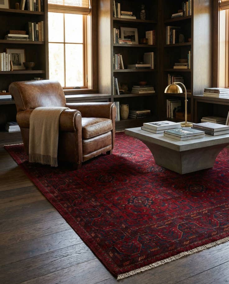 Detail image of 6' 11 x 9' 9 Hand Knotted Khal Mohammadi Wool Rug