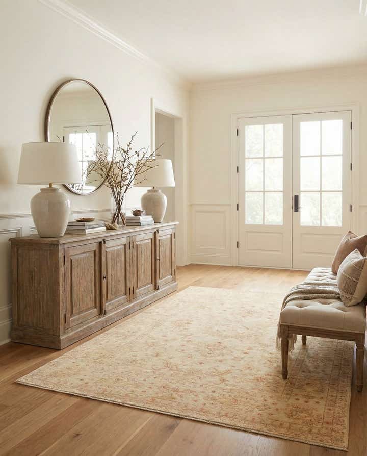 5' 7 x 8' Hand Knotted Peshawar Ziegler Rug
