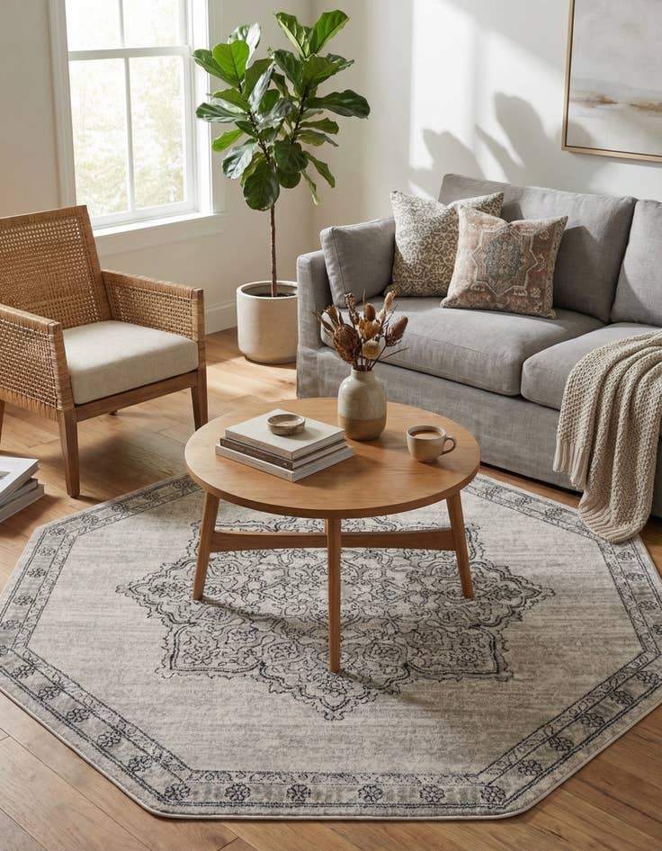 Detail image of 7' x 7' Nyla Octagon Rug