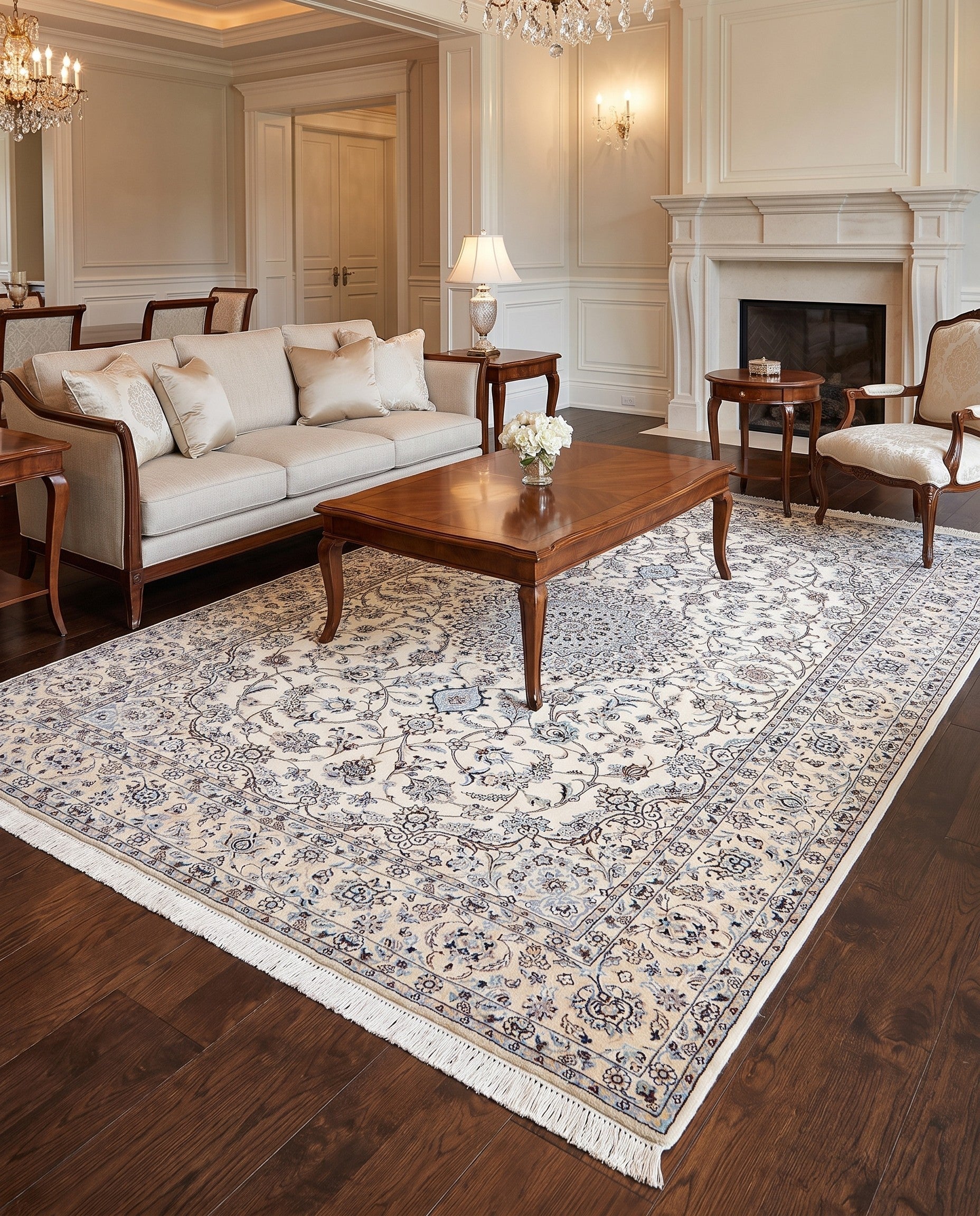 5' 8 x 8' 7 Hand Knotted Nain Rug