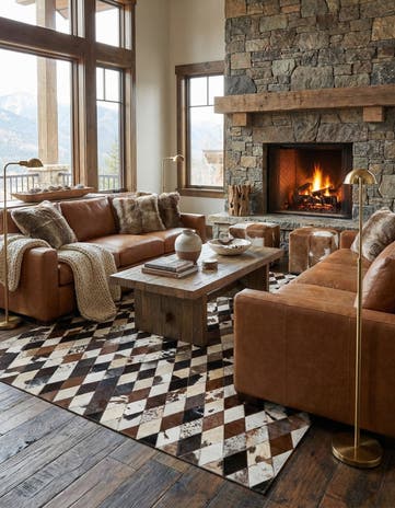 5' 2 x 8' 1 Cowhide Stocks Rug