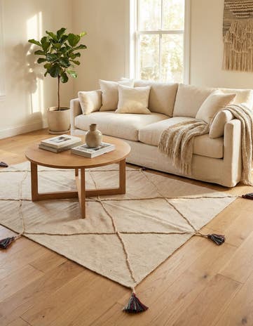 3' 5 x 5' Hand Woven Kilim Modern Wool Rug
